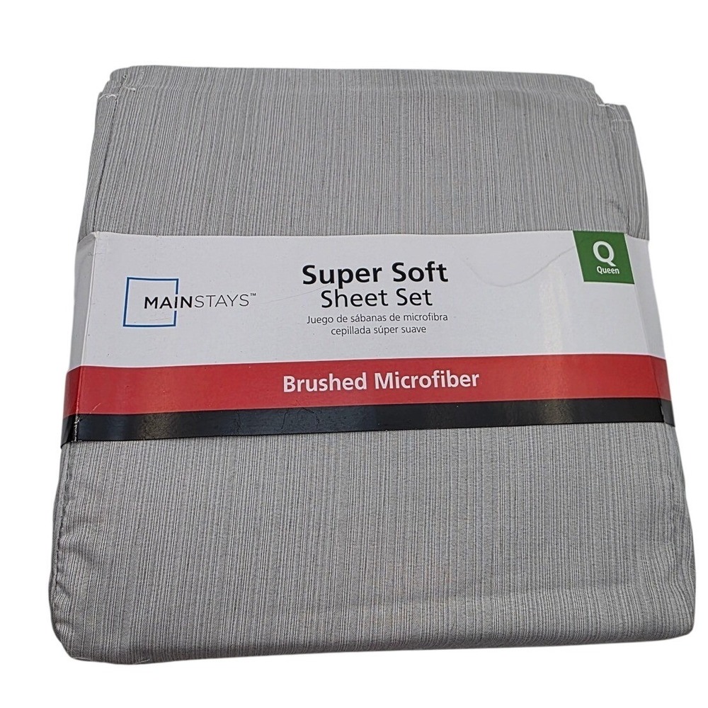 Mainstays Queen Super Soft Brushed Microfiber Sheet Set MS8801321522-03 Bb3